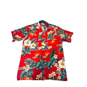 Vintage Alvish Enjoy Life Hawaiian Shirt sz Medium Vacation Cruise‎ Island Wear